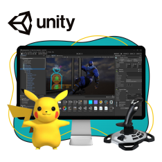 Мир игр на Unity 2D на популярном движке + AI-помощники - КИБЕРшкола программирования для детей, компьютерные курсы для школьников, начинающих и подростков - KIBERone г. Осиново