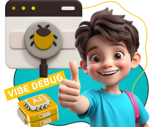 Тестирование & Vibe Debug. Охотники за багами - КИБЕРшкола программирования для детей, компьютерные курсы для школьников, начинающих и подростков - KIBERone г. Осиново